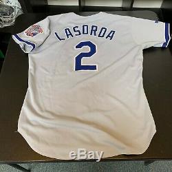 Tommy Lasorda Signé 1998 Jeu D'occasion Los Angeles Dodgers Jersey Jsa Et Miedema Coa