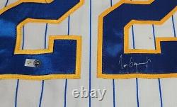 Tony Gywnn Jr Maillot porté et signé des Milwaukee Brewers de 2007 MLB Authentic
