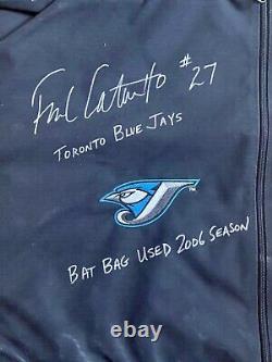 Toronto Blue Jays Frank Catalanotto 2006 Sac de batte de baseball utilisé en jeu signé