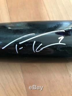 Trea Turner 2017 Nationals Matched Base Bat Bat. Signé Avec Un Grand Usage