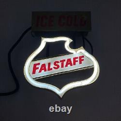 Vintage Années 1950 Falstaff Bière Neon Allumer Bar Signe Game Room Man Cave
