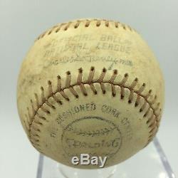 Vintage Casey Stengel Unique Signé Jeu Utilisé National League Baseball Jsa Coa