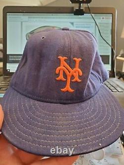 Vintage Game Used Autographed Dwight Doc Gooden 1980's New York Mets Hat