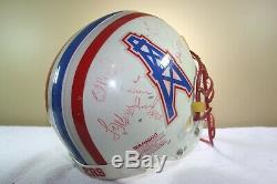 Vtg 1992 Houston Oilers Game Team Signature D Occasion Worn Riddell Af2 Casque De Football Américain