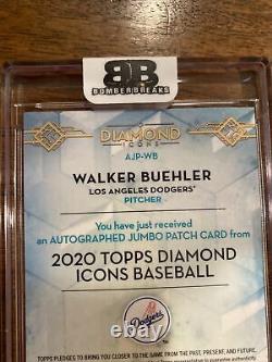 Walker Buehler Topps Diamond Icônes Jeu Utilisé Patch/on-card Auto #19/25 Dodgers