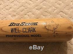 Will Clark San Francisco Giants 1988 Jeu D'occasion / Délivré Autographié Bat