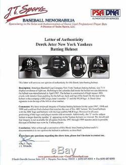 Yankees Derek Jeter Authentic Signed & Game Casque De Frappeur D'occasion 1997 Jsa # X72285