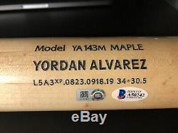 Yordan Alvarez 2019 Alcs Jeu D'autos D'occasion 2019 Al Roy Bat Houston Astros Inscribed